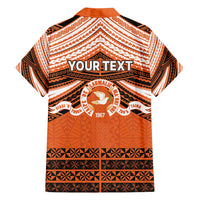 Personalised Tonga Tailulu College Family Matching Off Shoulder Short Dress and Hawaiian Shirt Polynesian Ngatu Tribal LT9 - Polynesian Pride