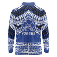 Personalised Tonga Taufa'ahau Pilolevu College Long Sleeve Polo Shirt Polynesian Ngatu Tribal LT9 - Polynesian Pride