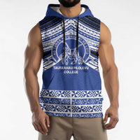 Personalised Tonga Taufa'ahau Pilolevu College Sleeveless Hoodie Polynesian Ngatu Tribal LT9 - Polynesian Pride