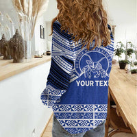 Personalised Tonga Taufa'ahau Pilolevu College Women Casual Shirt Polynesian Ngatu Tribal LT9 - Polynesian Pride