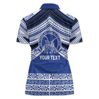Personalised Tonga Taufa'ahau Pilolevu College Women Polo Shirt Polynesian Ngatu Tribal LT9 - Polynesian Pride