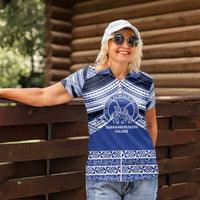 Personalised Tonga Taufa'ahau Pilolevu College Women Polo Shirt Polynesian Ngatu Tribal LT9 - Polynesian Pride