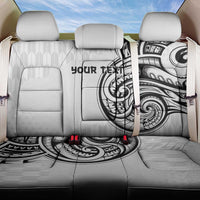 Hawaii and Japanese Culture Personalised Back Car Seat Cover With Polynesian Tribal Tattoo Style LT9 One Size White - Polynesian Pride
