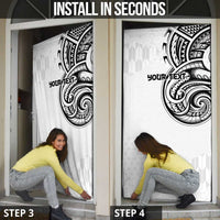 Hawaii and Japanese Culture Personalised Door Cover With Polynesian Tribal Tattoo Style LT9 - Polynesian Pride