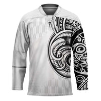Hawaii and Japanese Culture Personalised Hockey Jersey With Polynesian Tribal Tattoo Style LT9 Unisex White - Polynesian Pride