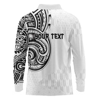Hawaii and Japanese Culture Personalised Long Sleeve Polo Shirt With Polynesian Tribal Tattoo Style LT9 - Polynesian Pride