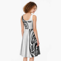 Hawaii and Japanese Culture Personalised Midi Dress With Polynesian Tribal Tattoo Style LT9 - Polynesian Pride