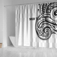 Hawaii and Japanese Culture Personalised Shower Curtain With Polynesian Tribal Tattoo Style LT9 - Polynesian Pride