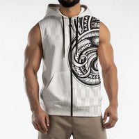 Hawaii and Japanese Culture Personalised Sleeveless Zip Hoodie With Polynesian Tribal Tattoo Style LT9 - Polynesian Pride
