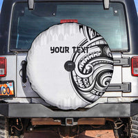 Hawaii and Japanese Culture Personalised Spare Tire Cover With Polynesian Tribal Tattoo Style LT9 White - Polynesian Pride