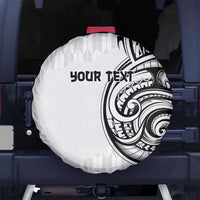 Hawaii and Japanese Culture Personalised Spare Tire Cover With Polynesian Tribal Tattoo Style LT9 No hole White - Polynesian Pride