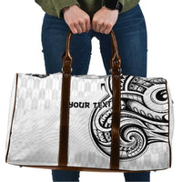 Hawaii and Japanese Culture Personalised Travel Bag With Polynesian Tribal Tattoo Style LT9 White - Polynesian Pride