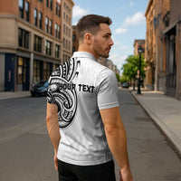 Hawaii and Japanese Culture Personalised Zipper Polo Shirt With Polynesian Tribal Tattoo Style LT9 - Polynesian Pride