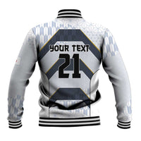 Japan Pacific Rugby 2022-23 Custom Baseball Jacket Black Sakura Japanese Wave Pattern