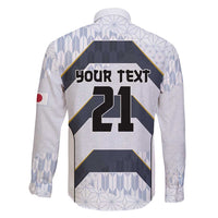 Japan Pacific Rugby 2022-23 Custom Family Matching Puletasi and Hawaiian Shirt Black Sakura Japanese Wave Pattern