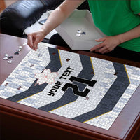 Japan Pacific Rugby 2022-23 Custom Puzzle Black Sakura Japanese Wave Pattern - Polynesian Pride