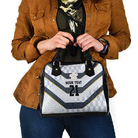 Japan Pacific Rugby 2022-23 Custom Shoulder Handbag Black Sakura Japanese Wave Pattern