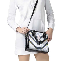 Japan Pacific Rugby 2022-23 Custom Shoulder Handbag Black Sakura Japanese Wave Pattern