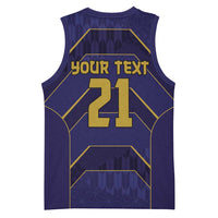 Japan Pacific Rugby 2022-23 Custom Basketball Jersey Blue Sakura Japanese Wave Pattern - Polynesian Pride