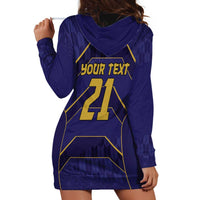Japan Pacific Rugby 2022-23 Custom Hoodie Dress Blue Sakura Japanese Wave Pattern