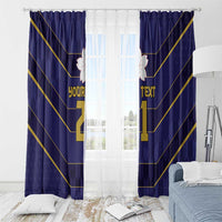 Japan Pacific Rugby 2022-23 Custom Window Curtain Blue Sakura Japanese Wave Pattern
