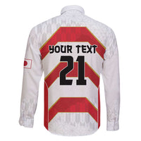 Japan Pacific Rugby 2022-23 Custom Family Matching Tank Maxi Dress and Hawaiian Shirt Red Sakura Japanese Wave Pattern