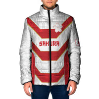 Japan Pacific Rugby 2022-23 Custom Padded Jacket Red Sakura Japanese Wave Pattern - Polynesian Pride