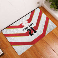 Japan Pacific Rugby 2022-23 Custom Rubber Doormat Red Sakura Japanese Wave Pattern