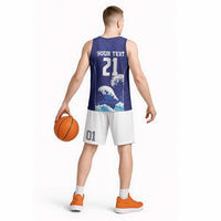 Japan Pacific Rugby Custom Basketball Jersey Go Sakura Japanese Wave Pattern - Polynesian Pride