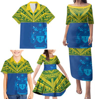 Solomon Islands Rugby Custom Family Matching Puletasi and Hawaiian Shirt Simple Coat of arm Polynesian Pattern LT9 - Polynesian Pride