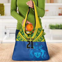 Solomon Islands Rugby Custom Grocery Bag Simple Coat of arm Polynesian Pattern LT9 - Polynesian Pride