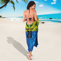 Solomon Islands Rugby Custom Sarong Simple Coat of arm Polynesian Pattern