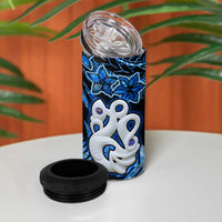 Matariki New Zealand 4 in 1 Can Cooler Tumbler Maori Manaia with Paua Shell - Blue LT9 - Polynesian Pride