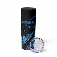 Matariki New Zealand Skinny Tumbler Maori Manaia with Paua Shell - Blue LT9 - Polynesian Pride