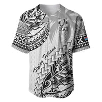 Fiji Rugby Baseball Jersey Kaiviti Fijian Tribal World Cup White LT9 White - Polynesian Pride