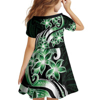 Plumeria Tribal Tattoo Family Matching Puletasi and Hawaiian Shirt Green Polynesian Pattern LT9 - Polynesian Pride