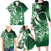 Cook Islands Tattoo Family Matching Long Sleeve Bodycon Dress and Hawaiian Shirt Plumeria Polynesian Pattern LT9 - Polynesian Pride