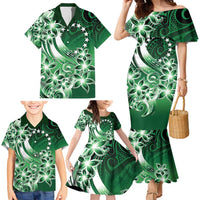 Cook Islands Tattoo Family Matching Mermaid Dress and Hawaiian Shirt Plumeria Polynesian Pattern LT9 - Polynesian Pride