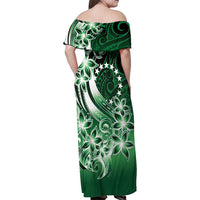 Cook Islands Tattoo Family Matching Off Shoulder Maxi Dress and Hawaiian Shirt Plumeria Polynesian Pattern LT9 - Polynesian Pride