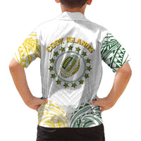 World Rugby Cook Islands Hawaiian Shirt White Polynesian Tribal Pattern - Polynesian Pride
