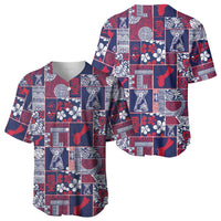 Guam Felis Pasgua Baseball Jersey Pacific Patchwork Xmas Vibes - Polynesian Pride
