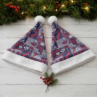 Guam Felis Pasgua Christmas Santa Hat Pacific Patchwork Xmas Vibes - Polynesian Pride