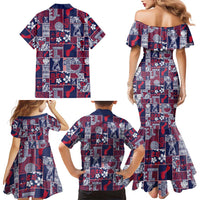 Guam Felis Pasgua Family Matching Mermaid Dress and Hawaiian Shirt Pacific Patchwork Xmas Vibes LT9 - Polynesian Pride