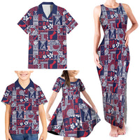Guam Felis Pasgua Family Matching Tank Maxi Dress and Hawaiian Shirt Pacific Patchwork Xmas Vibes LT9 - Polynesian Pride