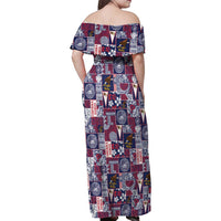 Manuia le Kerisimasi American Samoa Family Matching Off Shoulder Maxi Dress and Hawaiian Shirt Pacific Patchwork Xmas Vibes LT9 - Polynesian Pride