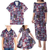 Manuia le Kerisimasi American Samoa Family Matching Puletasi and Hawaiian Shirt Pacific Patchwork Xmas Vibes LT9 - Polynesian Pride
