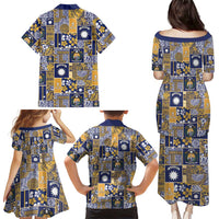 Ekamawir omo Nauru Family Matching Puletasi and Hawaiian Shirt Pacific Patchwork Xmas Vibes - Polynesian Pride