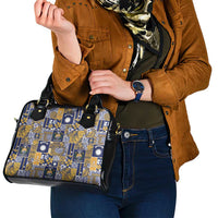 Ekamawir omo Nauru Shoulder Handbag Pacific Patchwork Xmas Vibes - Polynesian Pride