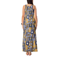 Ekamawir omo Nauru Tank Maxi Dress Pacific Patchwork Xmas Vibes - Polynesian Pride