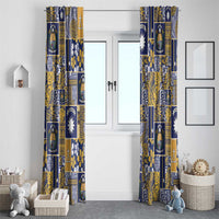 Ekamawir omo Nauru Window Curtain Pacific Patchwork Xmas Vibes - Polynesian Pride